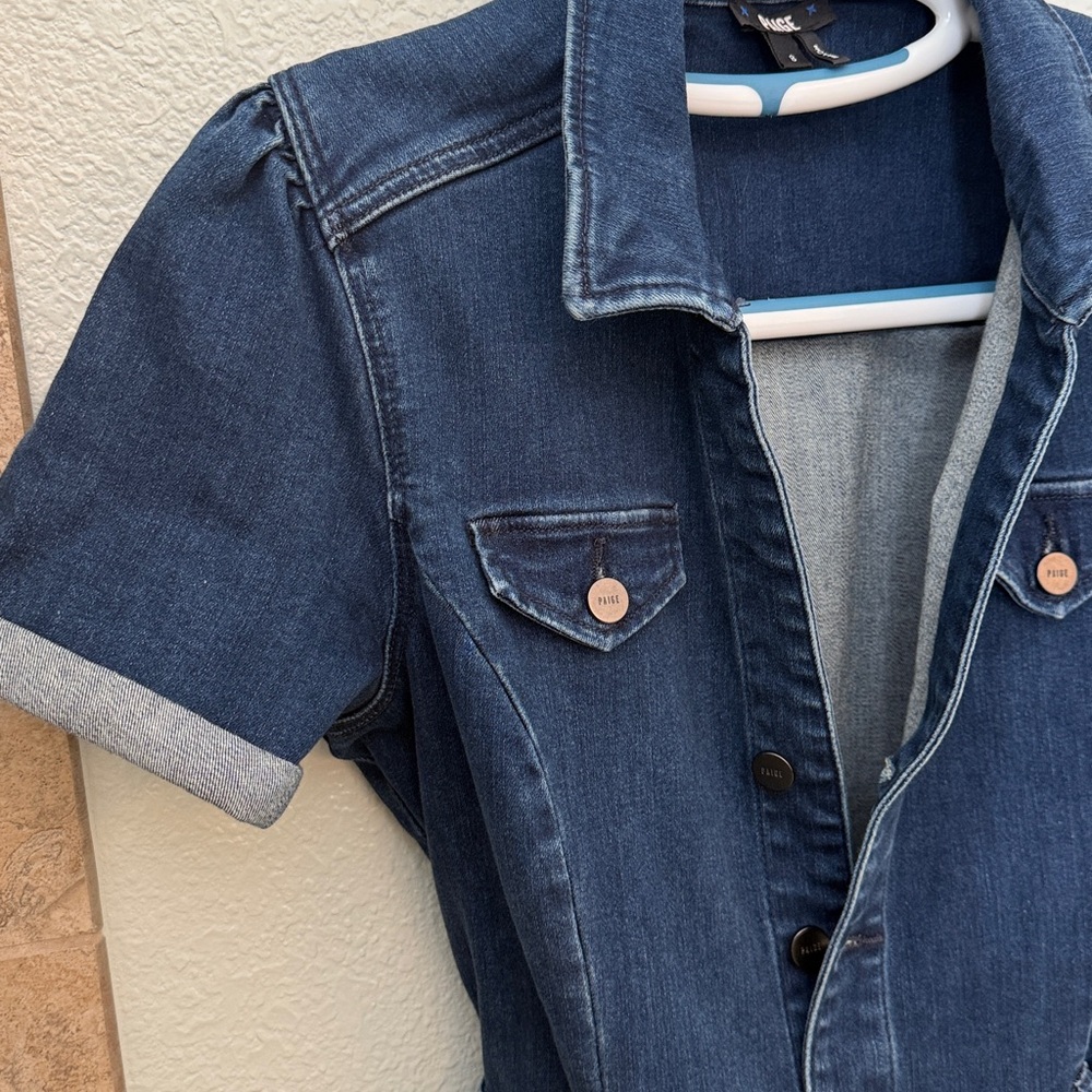 PAIGE Blue Denim Jumpsuit - Picture 7 of 16